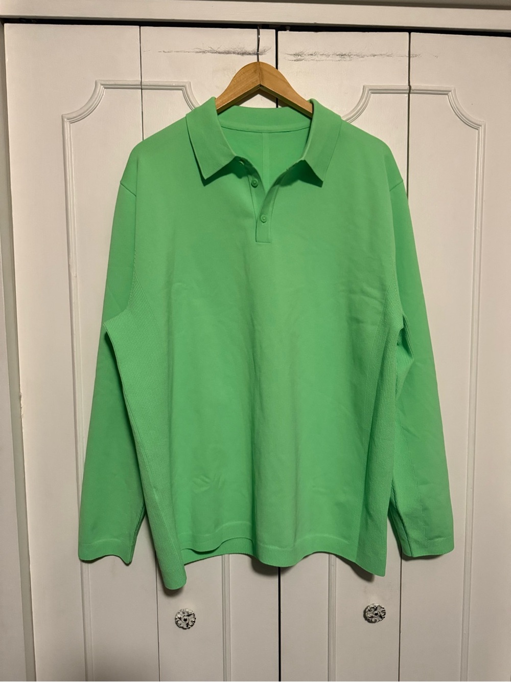 lululemon athletica Men's Long-Sleeve Polo in Bright Green